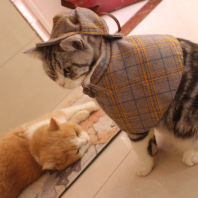 Disfraz de Detective para Mascotas - Capa, Sombrero y Traje Divertido para Gatos y Perros - Image 7