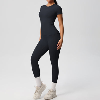Conjunto Deportivo Mujer: Playera y Pantalón Yoga Cintura Alta - Image 26