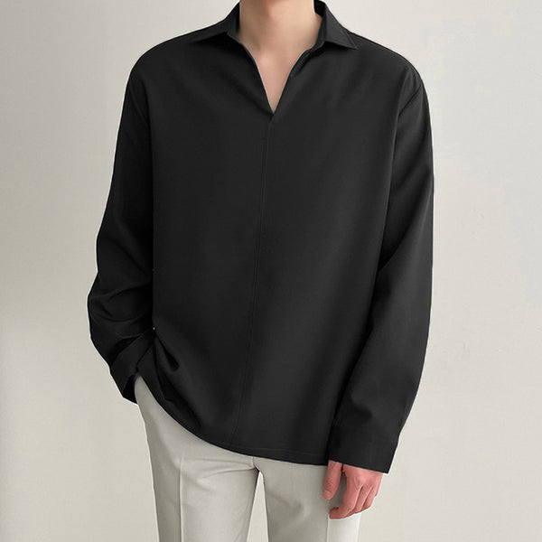 Camisa Casual de Solapas Sueltas