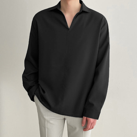 Camisa Casual de Solapas Sueltas