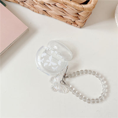 Auriculares Inalámbricos Bluetooth Mariposa Floral con Estuche de Silicona Transparente - Image 17