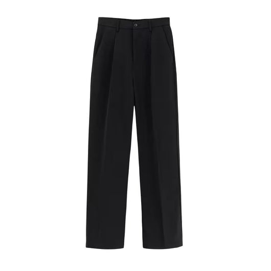 Pantalones de Corte Recto Sin Planchado con Caída Elegante - Image 4