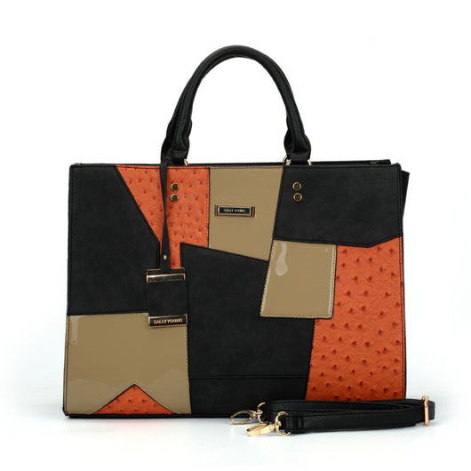 Bolso Mensajero de Hombro Único con Costura Decorativa para Mujer - Image 2