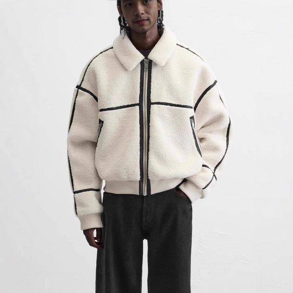 Chaqueta Polar Casual con Solapa para Hombre
