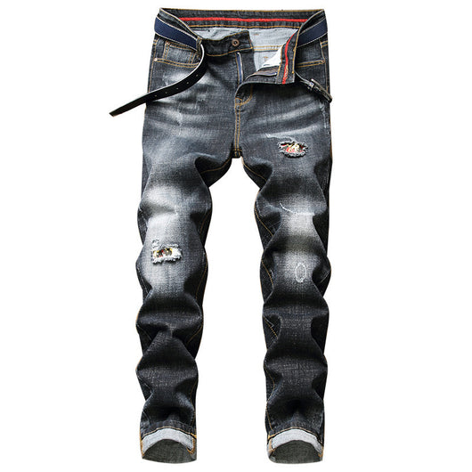 Pantalones Vaqueros Europeos de Corte Moderno para Hombre - Image 11