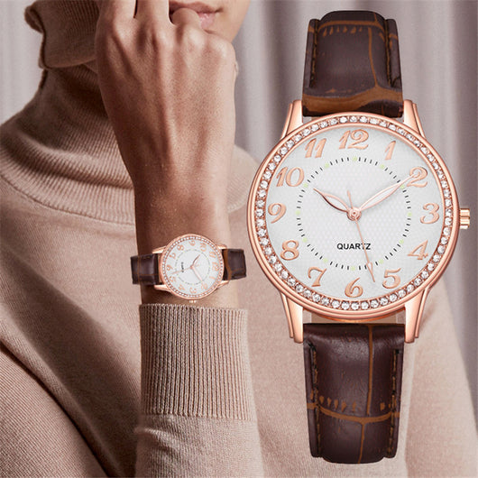 Reloj de Cuarzo Luminoso para Mujer con Diamantes y Correa Elegante - Image 11