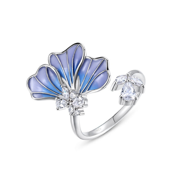 Anillo de Pétalos con Efecto Degradado Aceitoso