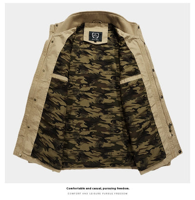 Chaqueta de Algodón Lavado Suelta para Hombre - Image 11