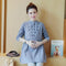 Blusa Maternidad Cuello Alto Rayas con Bordado