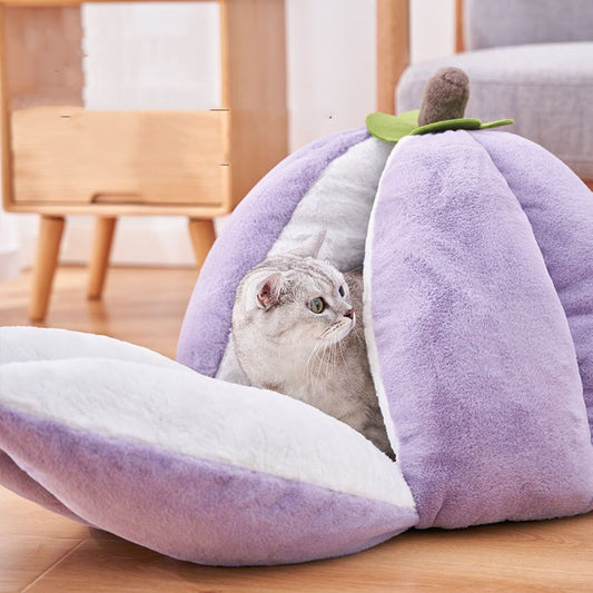 Cama Nido Semicerrada para Gatos - Refugio Cálido