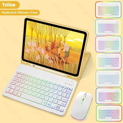 Funda iPad con Teclado Bluetooth Luminoso en Cuero Premium - Image 18