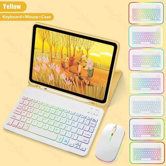 Funda iPad con Teclado Bluetooth Luminoso en Cuero Premium - Image 18