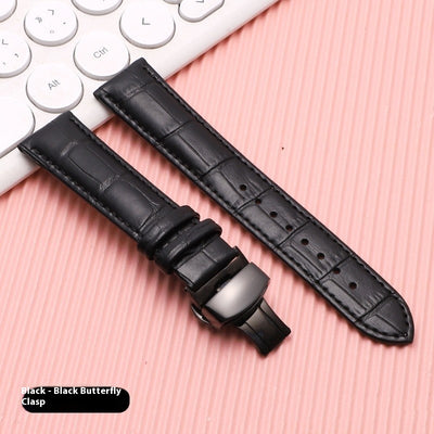 Correa de Cuero Genuino con Cierre Mariposa - Pulsera Universal para Reloj - Image 16