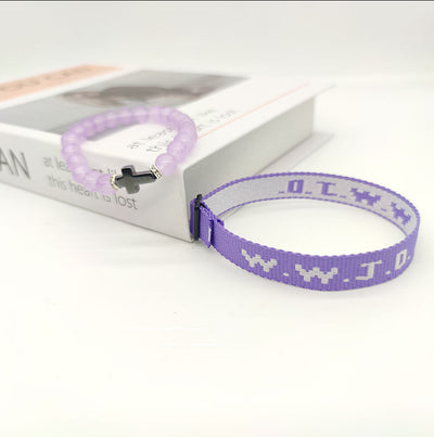 Pulsera Ajustable con Cinta Jacquard Estampada WWJD Unisex - Image 46