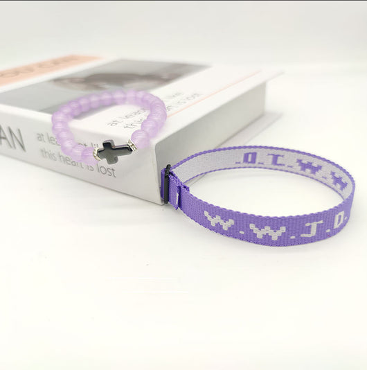 Pulsera Ajustable con Cinta Jacquard Estampada WWJD Unisex - Image 46