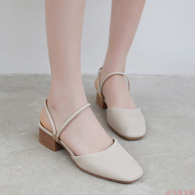 Sandalias Baotou de Tacón Medio con Suela Gruesa - Image 7