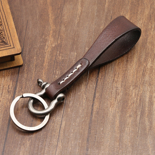 Llavero de Cuero con Hebilla Herradura Cobre Retro - Image 12