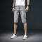 Pantalones Cortos Denim Slim con Bolsillos Oblicuos para Hombre