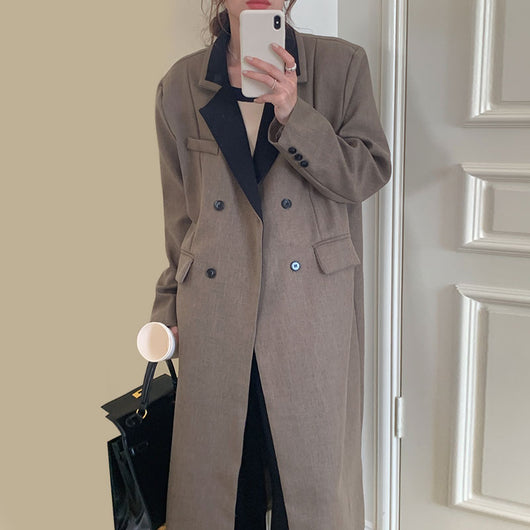 Blazer de Doble Botonadura con Solapa Contrastada - Image 8