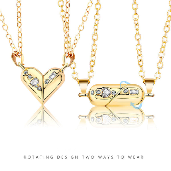 Collares Magnéticos para Pareja con Dije Giratorio