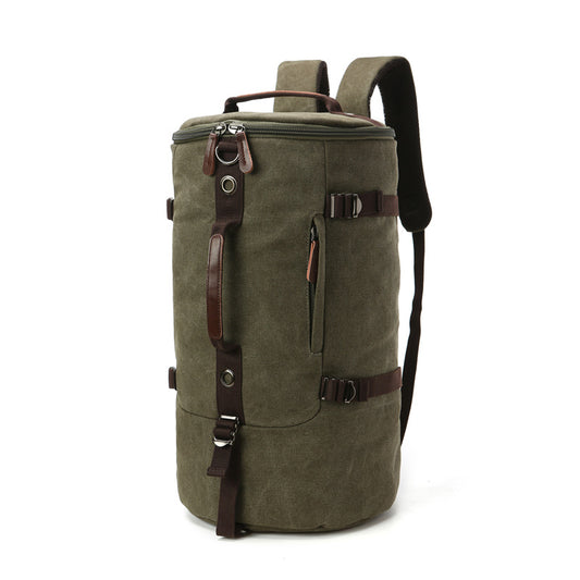 Bolsa Cilíndrica Multifuncional para Hombre - Mochila de Viaje 3 en 1