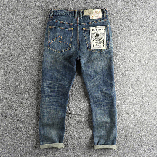 Jeans Rectos Casuales para Hombre con Bolsillos Retro - Image 2