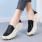 Tenis Blancos Mujer con Suela Gruesa y Cierre Slip-On
