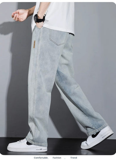 Pantalones Casuales Hombre Cintura Elástica Estilo Retro Americano - Image 18