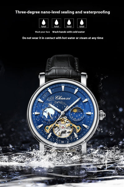 Reloj Mecánico Tourbillon Hueco Fase Lunar Xinghe con Esfera Luminosa - Image 14