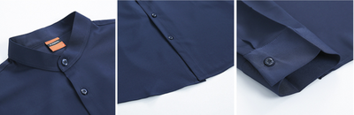 Camisa Casual de Cuello Alzado Manga Larga para Hombre - Image 15