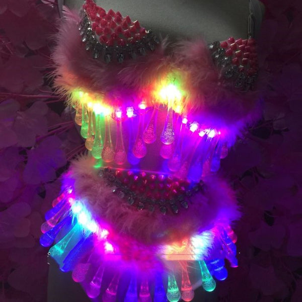 Traje de Presentación con Alas Luminiscentes LED