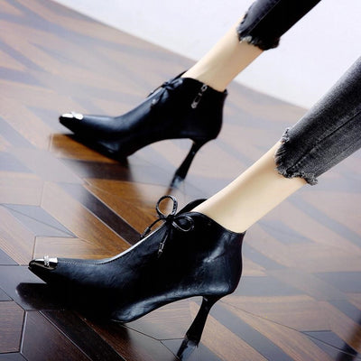 Botas Stiletto de Tacón Puntiagudo Estilo Coreano