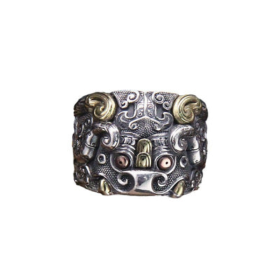 Anillo de Plata Esterlina 925 con Patrón Dragón Vintage - Image 5