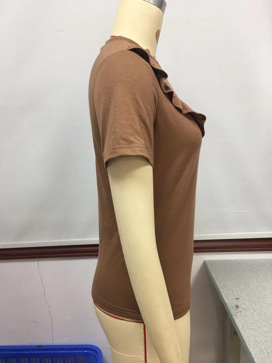 Playera de Verano con Recortes y Mangas Cortas - Image 6