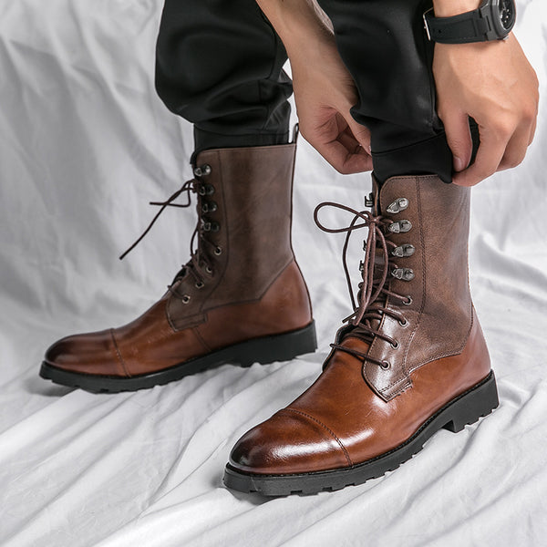 Botines Denim Locomotora con Cordones Otoño Invierno Negro