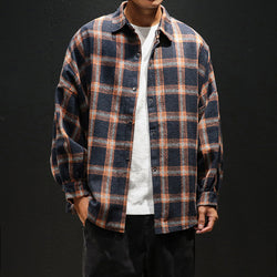 Camisa Casual de Cuadros Manga Larga para Hombre - Image 20