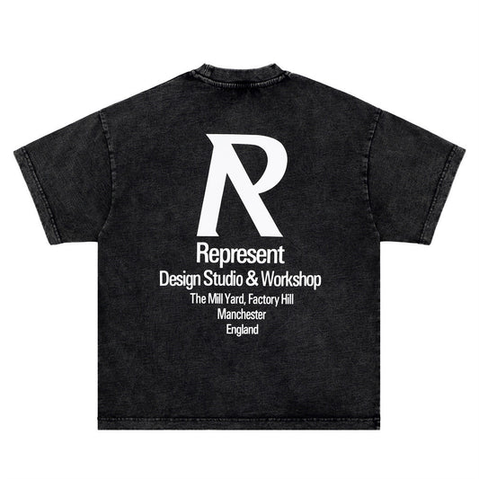 Camiseta Estampada Lavada y Desgastada para Hombre - Image 2
