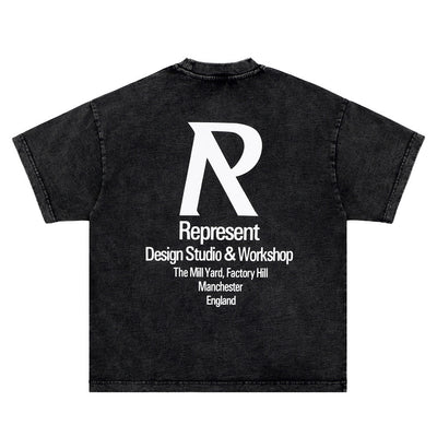 Camiseta Estampada Lavada y Desgastada para Hombre - Image 2