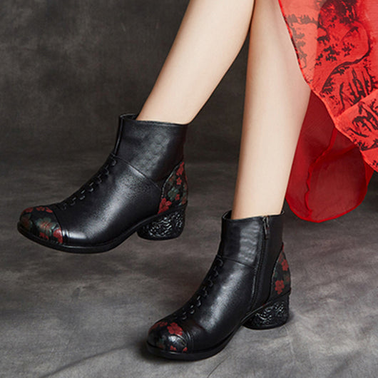 Zapatos de Cuero Genuino para Mamá con Forro de Algodón y Terciopelo - Image 12