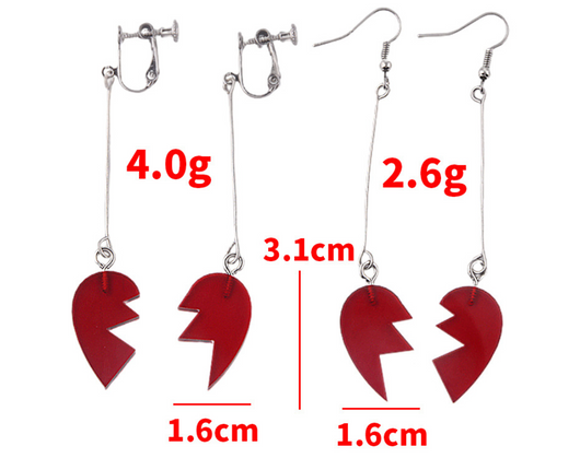 Aretes de Clip en Forma de Corazón - Diseño Creativo y Versátil - Image 7