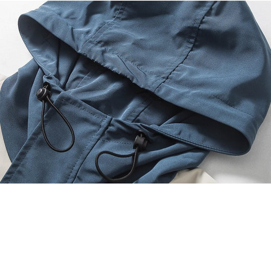 Chaqueta Hoodie Coreana con Bloques de Color - Estilo Moderno para Estudiantes - Image 4