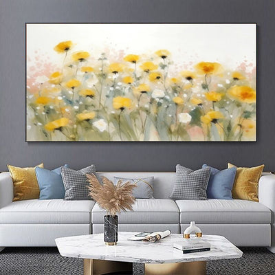 Cuadro de Flores Acuarela Pintado a Mano - Lienzo Decorativo para Sala y Comedor - Image 9