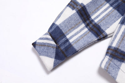 Chaqueta Flanela Acolchada con Capucha - Diseño Colorblock a Cuadros - Image 5