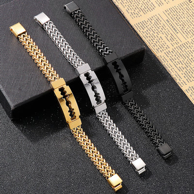 Pulsera de Acero Titanio Electrochapado para Hombre - Diseño Personalidad Creativa - Image 12