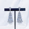 Ladies European And American Micro-Set Zircon Earrings Blanco Dorado