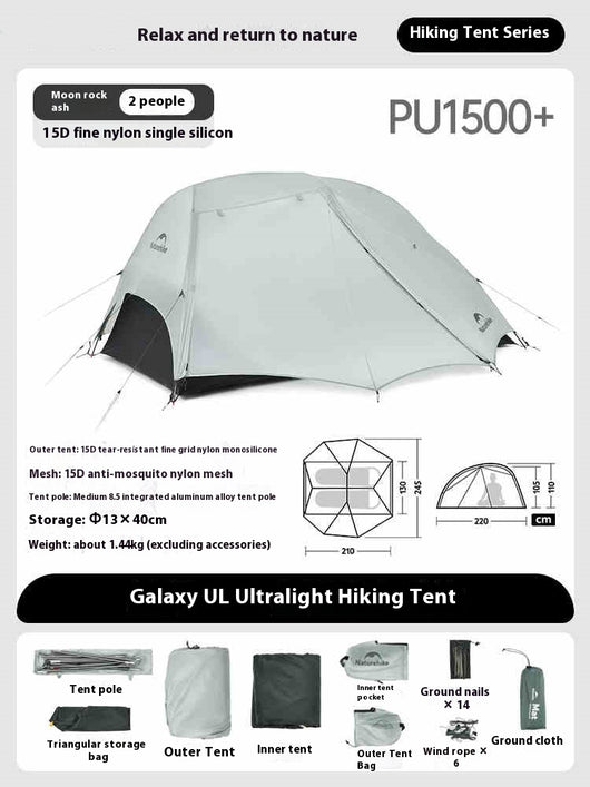 Tienda de Campaña Ultraligera Doble para Senderismo y Montaña - Image 6
