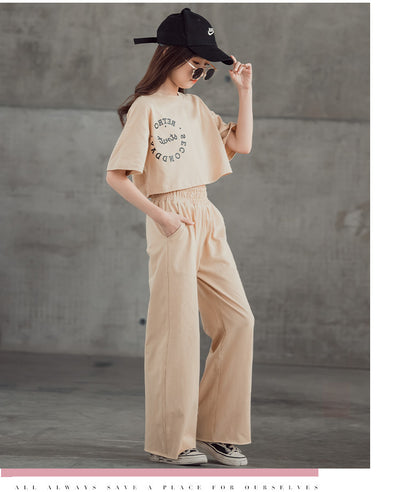 Conjunto Estampado: Camiseta Manga Corta + Pantalón Ancho Pierna Recta - Image 35