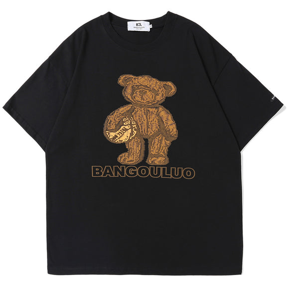 Camiseta para Hombre con Bordado de Oso