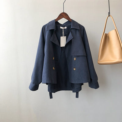 Gabardina Corta Retro para Mujer - Image 10