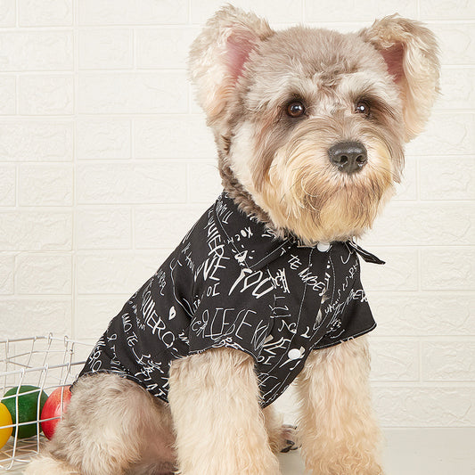 Playera con Estampado de Letras para Perros Pequeños
